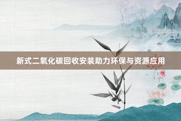 新式二氧化碳回收安装助力环保与资源应用