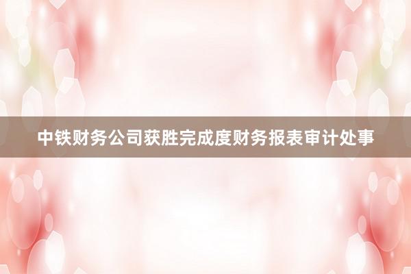 中铁财务公司获胜完成度财务报表审计处事