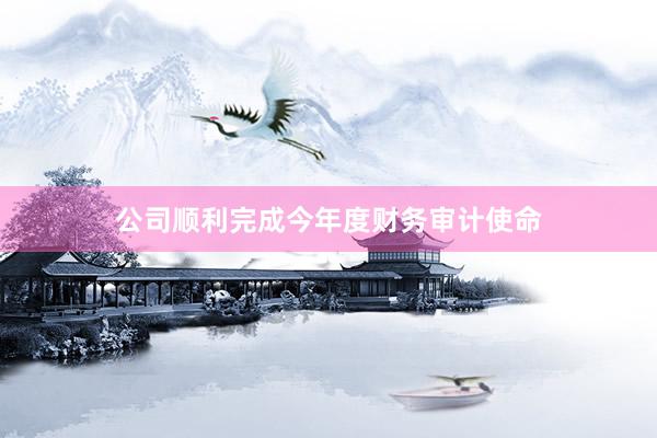 公司顺利完成今年度财务审计使命